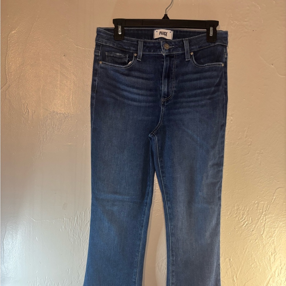 PAIGE Petite High-Rise Flare Jeans